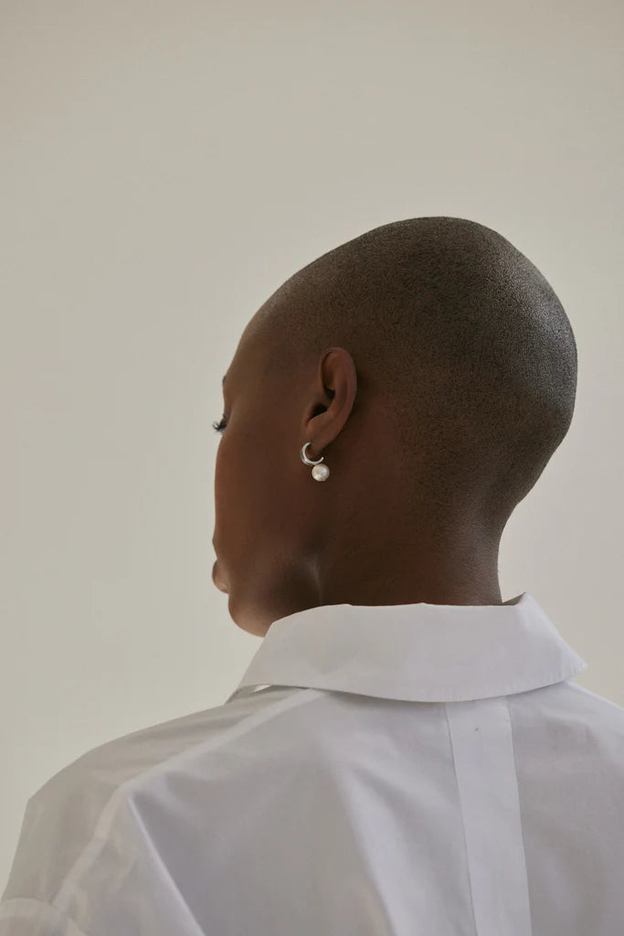 Classic Earring | Brass White - Shop Adele Catherine 