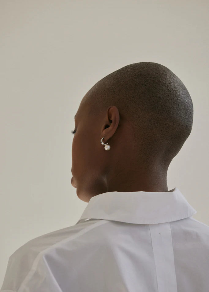 Classic Earring | Brass White - Shop Adele Catherine 