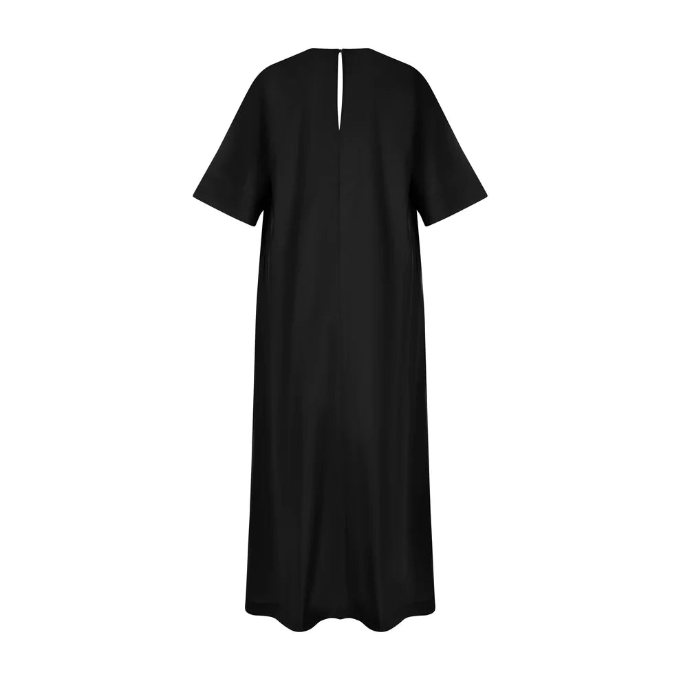 Rene Trapeze Dress | Black - Shop Adele Catherine 