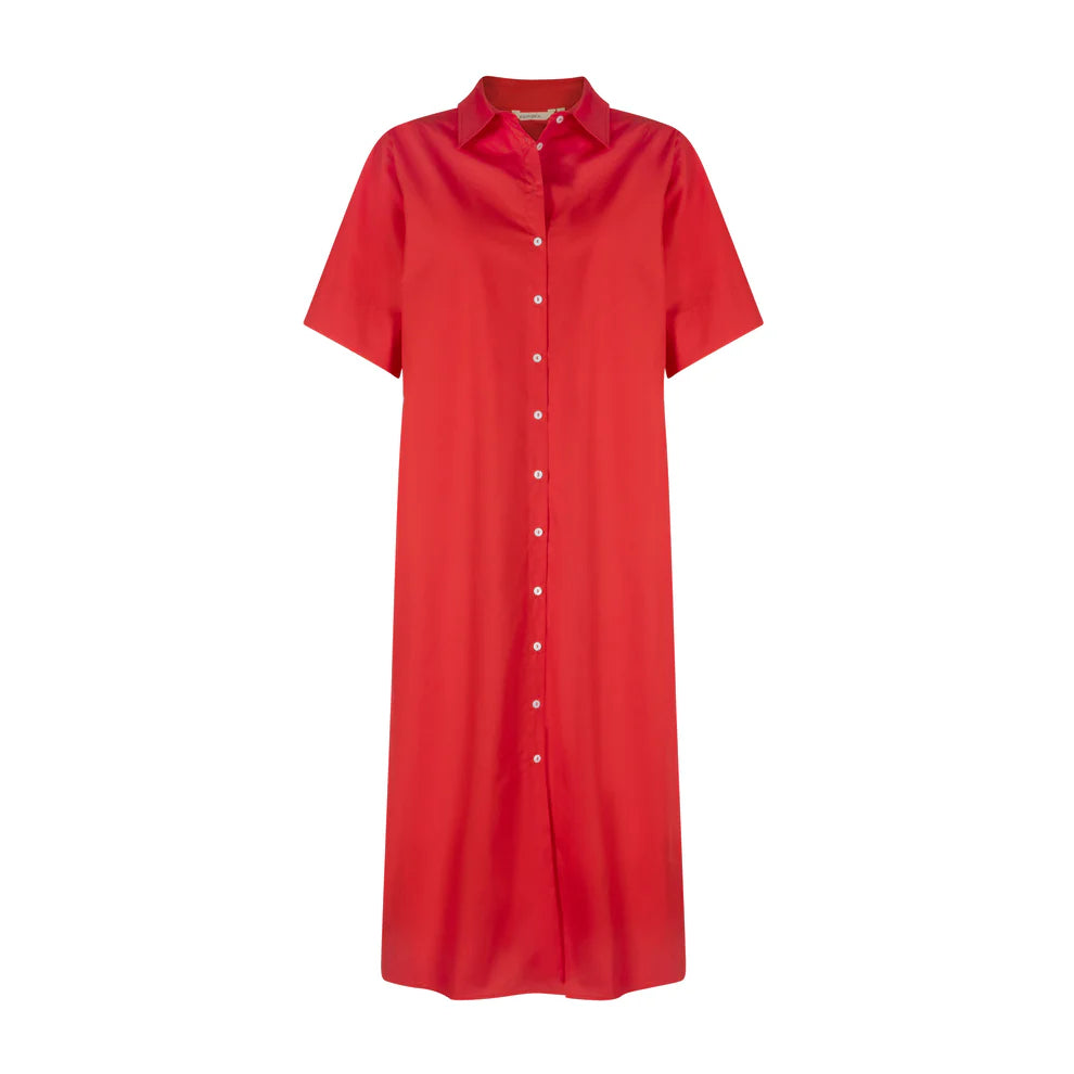 Carine Dress | Melon Red - Shop Adele Catherine 
