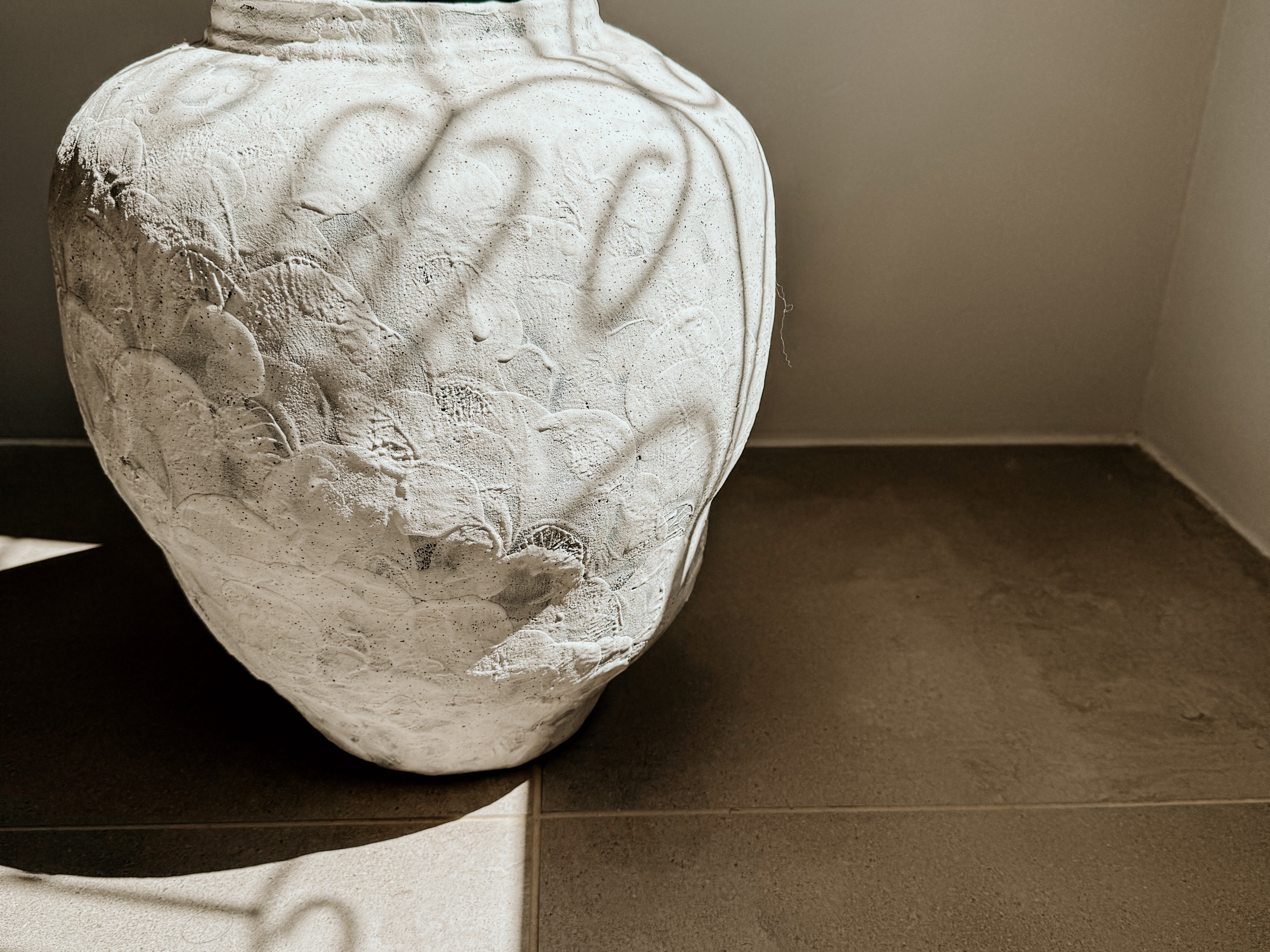 Planter Organic White & Grey Texture - Shop Adele Catherine 