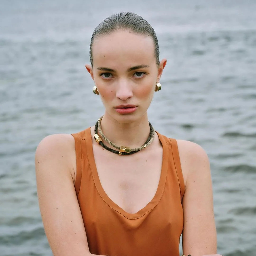 Mer Choker | Beige - Shop Adele Catherine 