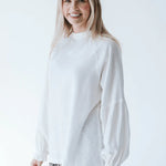 Reversible long sleeve shirt by Trinity in white, made from natural fabric, with cuffed sleeves, part of the Denny collection.