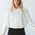 Trinity Butter Page Shirt made of soft cotton, long-sleeve collared shirt from Trinity's 2026 winter collection.