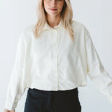 Trinity Butter Page Shirt made of soft cotton, long-sleeve collared shirt from Trinity's 2026 winter collection.