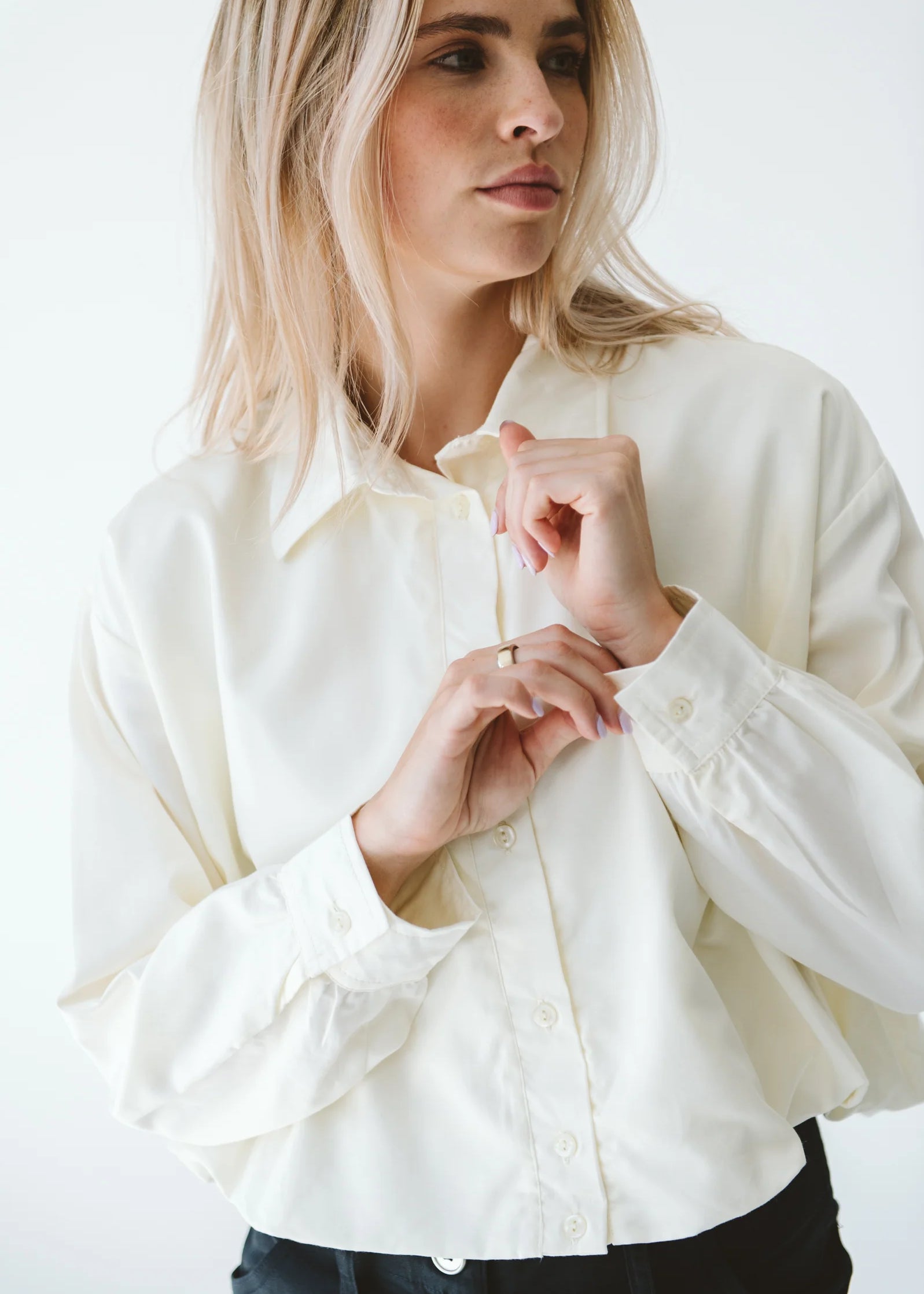 Trinity Page Shirt from Butter collection, soft cotton long-sleeve collared shirt, made in South Africa, stylish and comfortable.