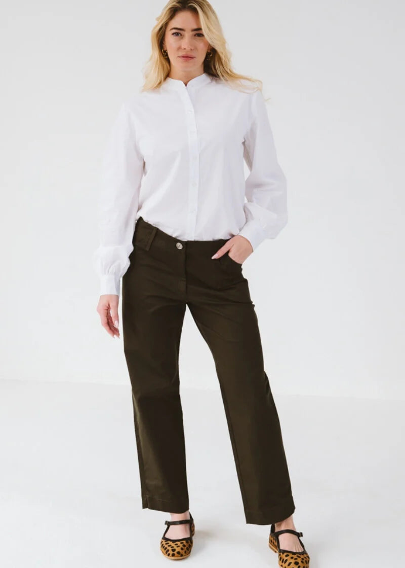 Rene Trouser | Khaki - Shop Adele Catherine 