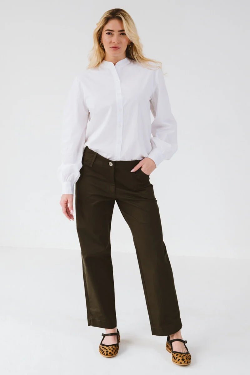 Rene Trouser | Khaki - Shop Adele Catherine 