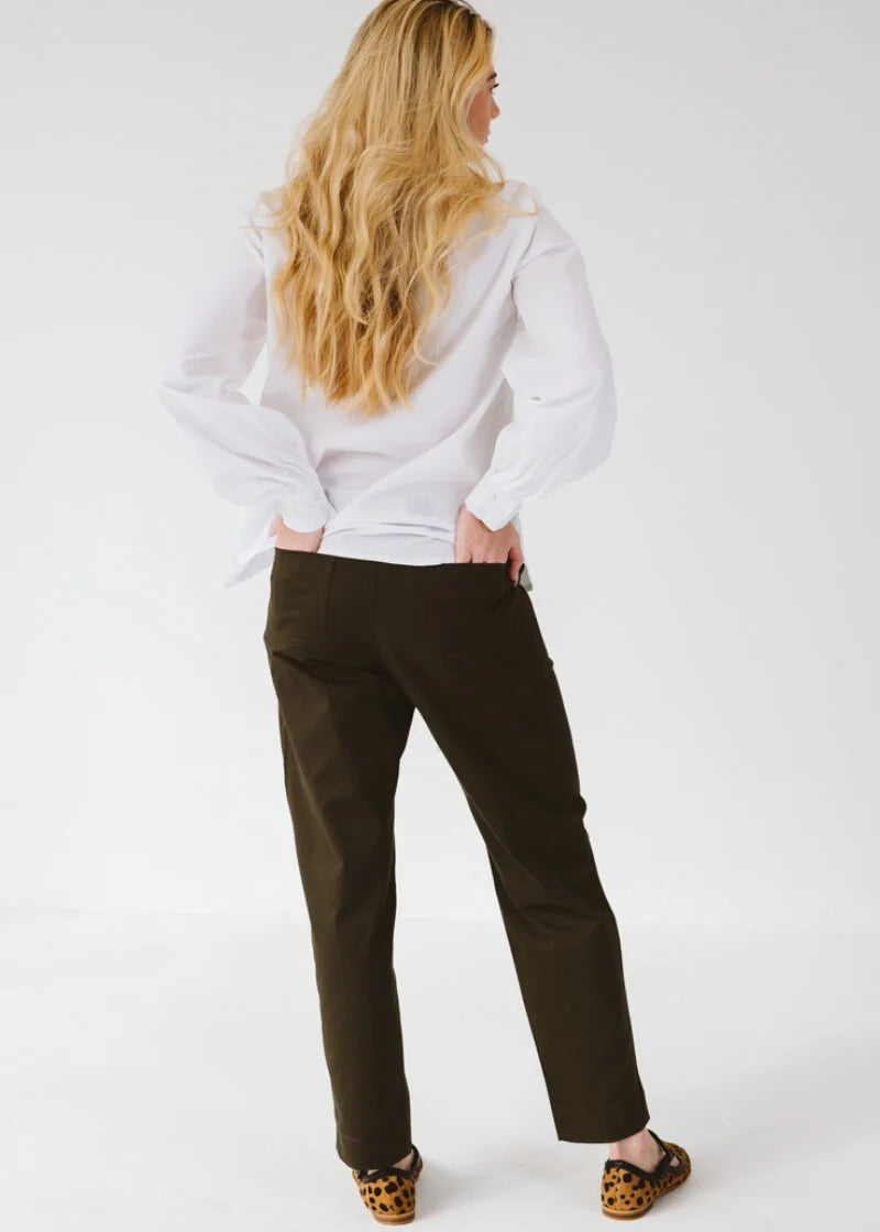 Rene Trouser | Khaki - Shop Adele Catherine 