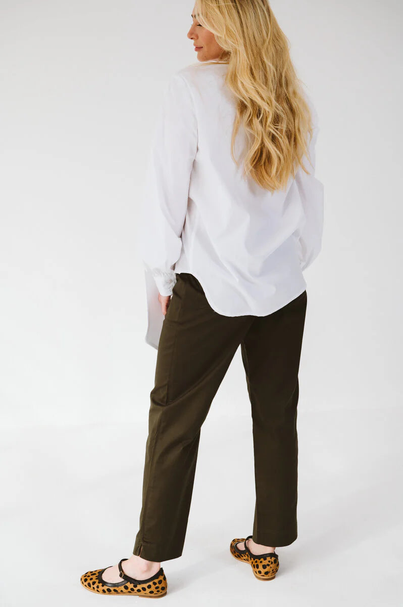 Rene Trouser | Khaki - Shop Adele Catherine 