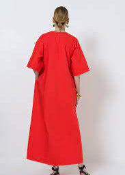 Rene Trapeze Dress | Melon Red - Shop Adele Catherine 