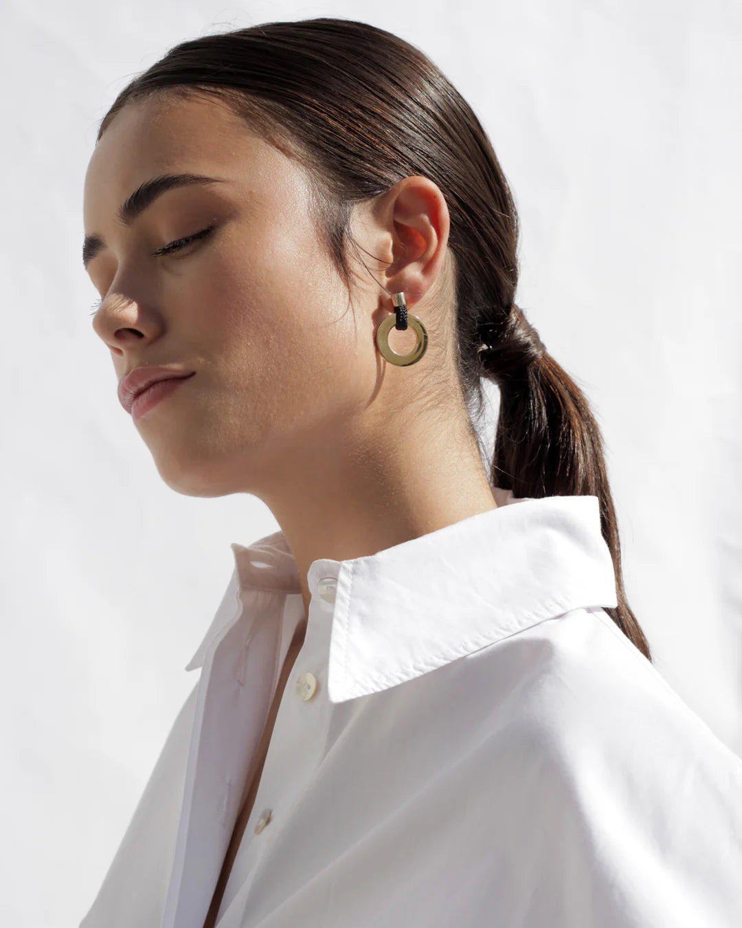 Noor Grande Earrings | Black - Shop Adele Catherine 