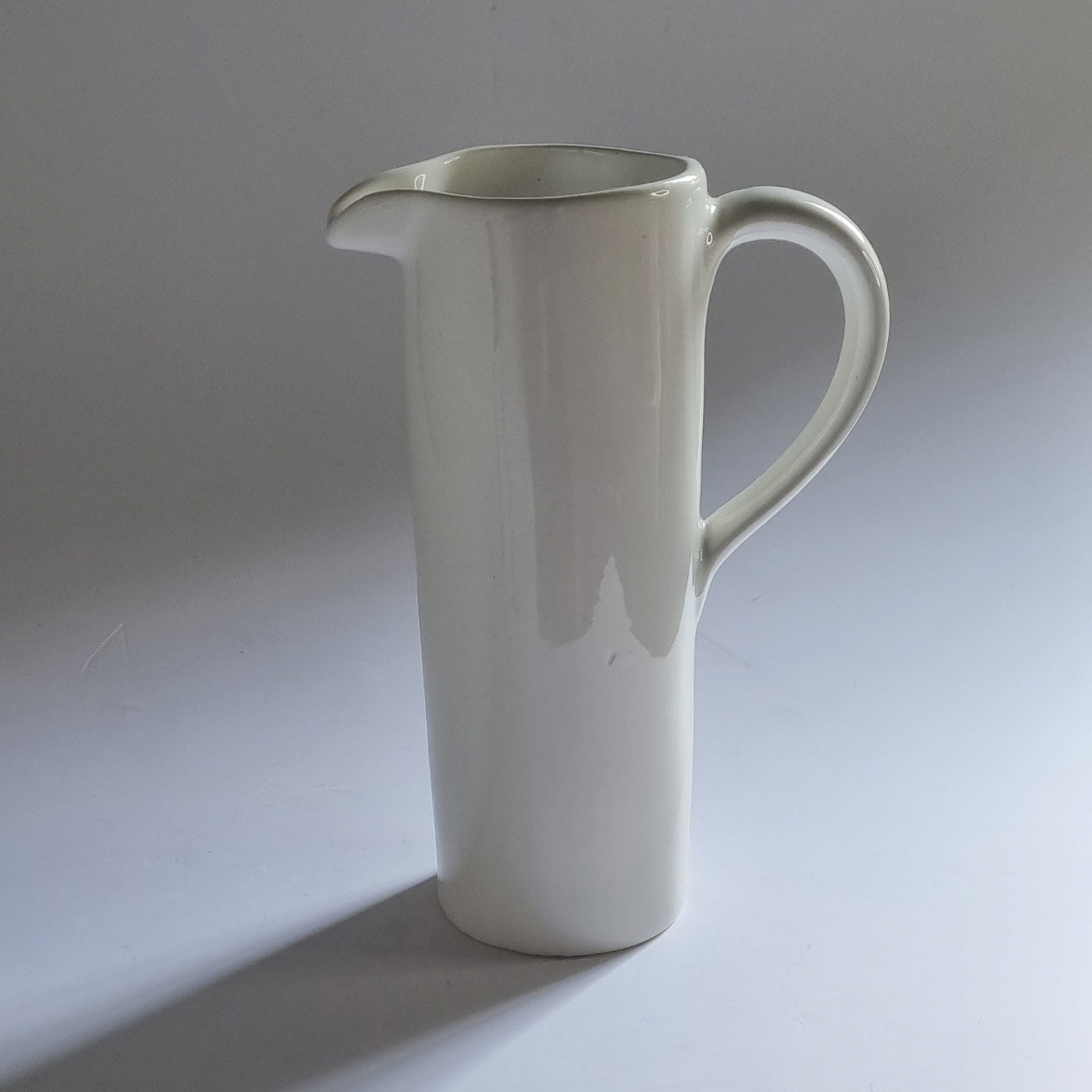 Emily Tall Jug Floral | White