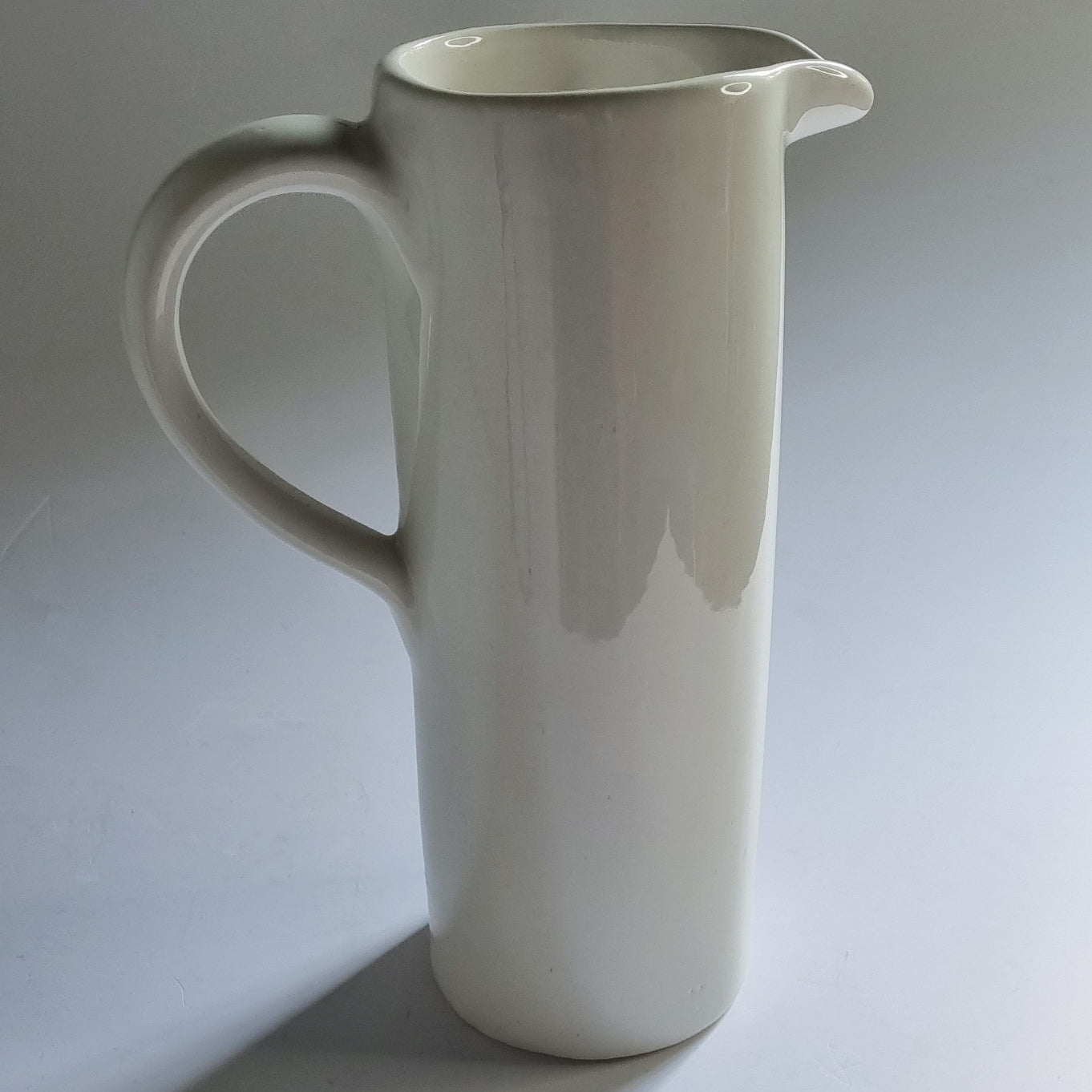 Emily Tall Jug Floral | White