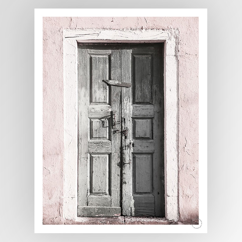 Consignment photograph titled "Door to Assos" by Fotografiks, showcasing a detailed artistic door scene.