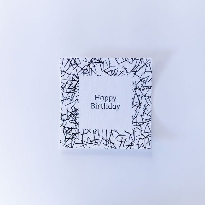 Square Gift Tag- Happy Birthday W/Sparkles - Shop Adele Catherine 