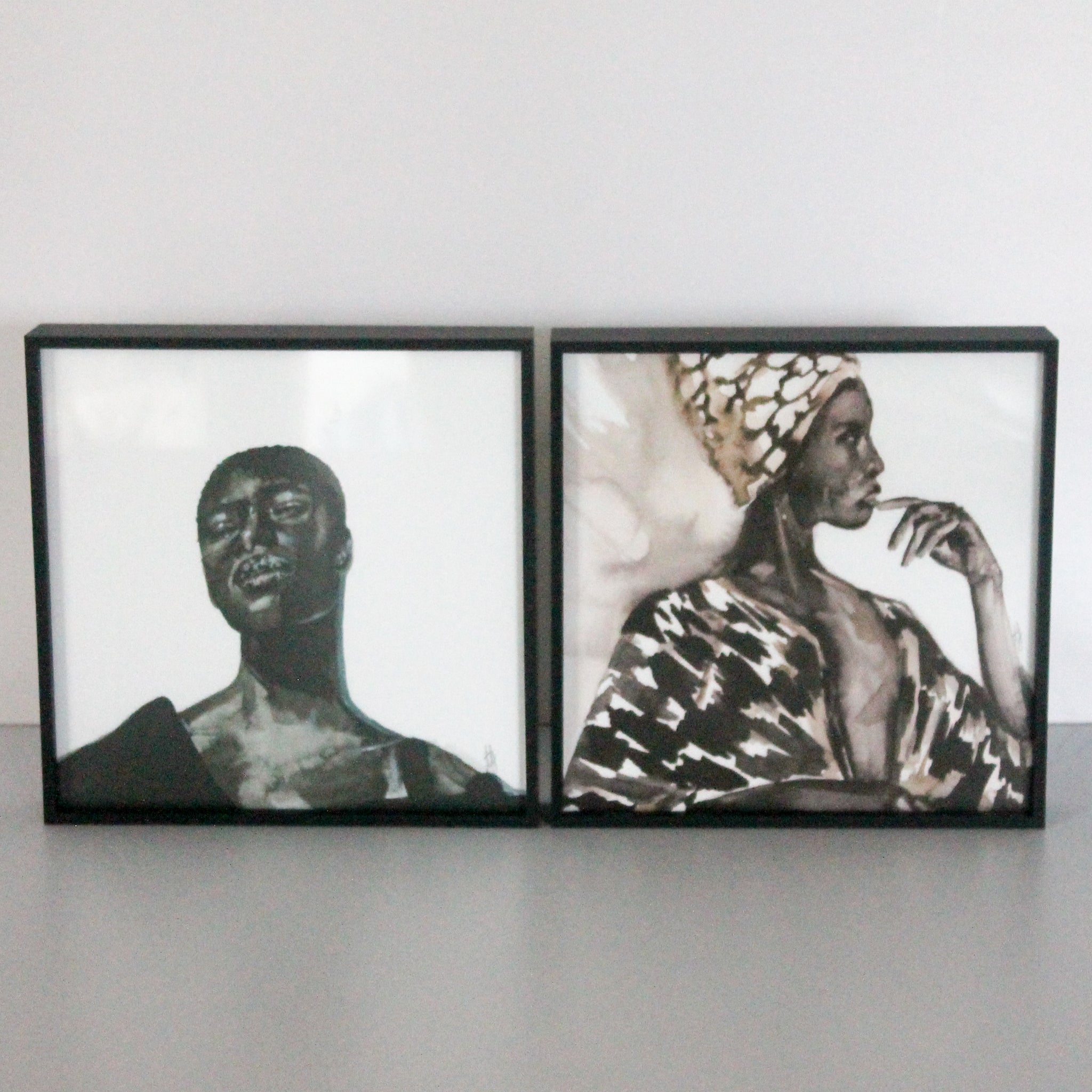 Adele Grace art print titled "Nandi" by Adele Schmitz, featuring detailed artwork of a stylized Nandi figure on a white background.