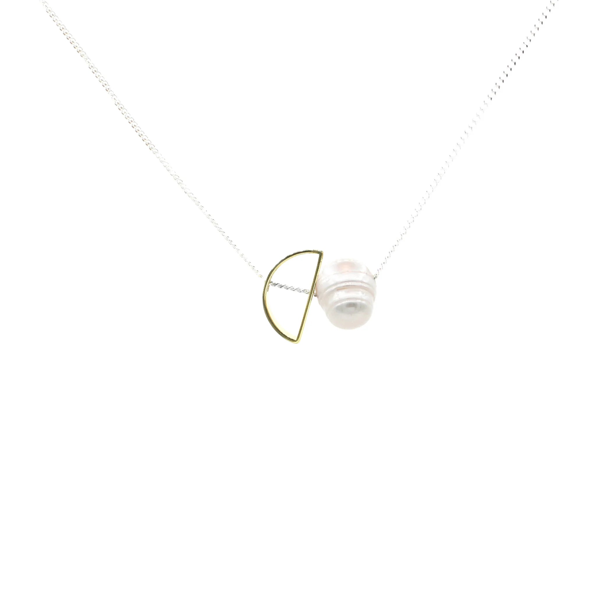 Pearl And Moon Necklace - Shop Adele Catherine 