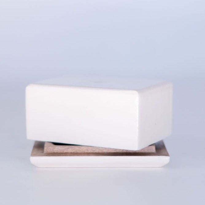 Butter Dish Oblong | White & Natural - Shop Adele Catherine 