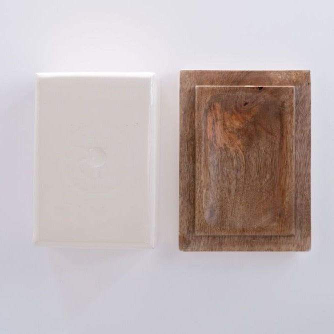 Butter Dish Oblong | White & Natural - Shop Adele Catherine 