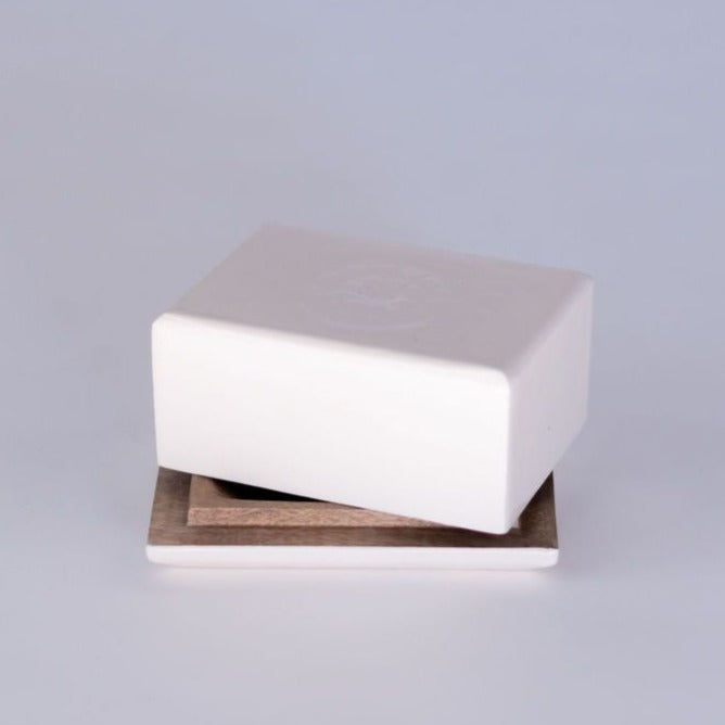 Butter Dish Oblong | White & Natural - Shop Adele Catherine 